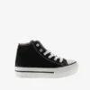 Botines Victoria lona negras con plataforma mujer