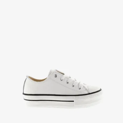 Zapatillas Victoria blancas mujer con plataforma polipiel 1061106
