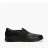 Mocasines Pitillos negros para hombre en piel con suela flexible y plantilla extraíble