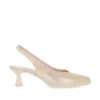 Zapatos destalonados Desiree mujer champan piel tacon medio