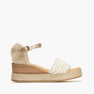 Pitillos Sandalia Cuña Media Blanco