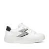 zapatillas niña Geox blancas con glitter plateado
