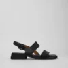 sandalias mujer Camper negras de piel cómodas