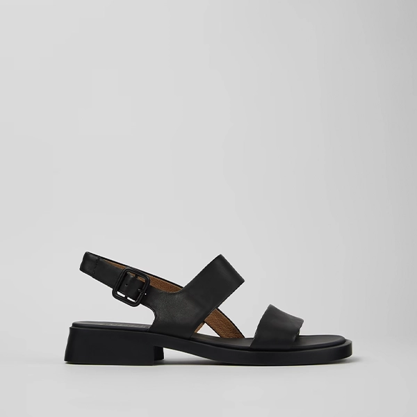 sandalias mujer Camper negras de piel cómodas