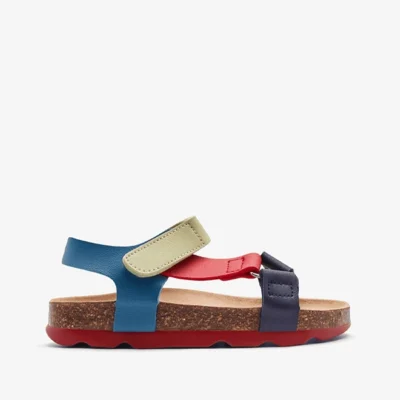 Sandalia bio multicolor niña Conguitos velcro cómoda alegre verano diversión