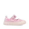 Zapatillas barefoot niña lona rosa estilo bailarina velcro Garvalin