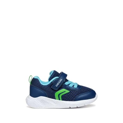 zapatillas bebé primeros pasos Geox azul marino verde