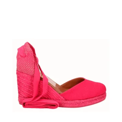 alpargatas mujer fucsia Viguera cuña alta esparto