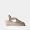 sandalias esparto mujer platino Toni Pons cuña