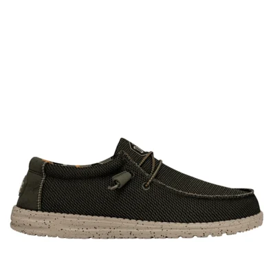 Lona ultraligera hombre verde pino HeyDude Wally transpirable cordones elásticos casual