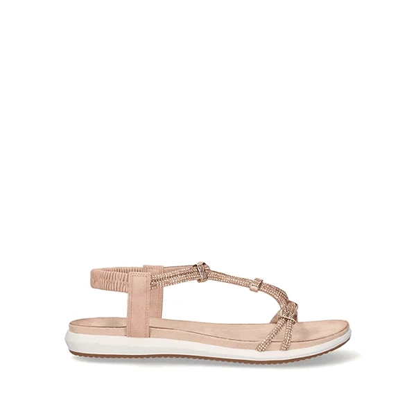 Exe Sandalia Brillos Metal Rosa