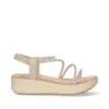 Sandalias cuña media de mujer Exe con tiras brillantes