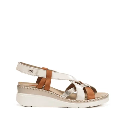 sandalia fluchos mujer cuña confort piel oferta