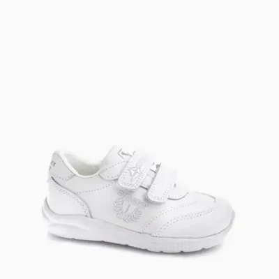 zapatillas Pablosky niño blanco velcro piel colegio