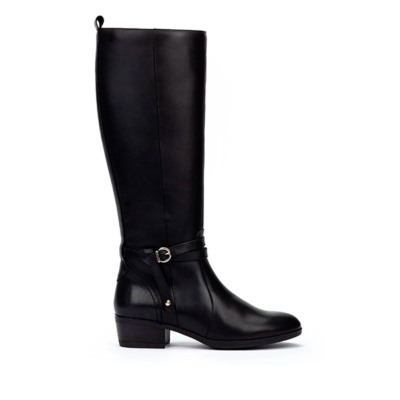bota alta de piel negra pikolinos mujer w1u-9764