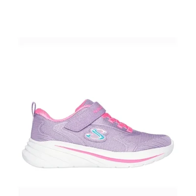 Zapatillas deportivas infantiles en color lila y rosa, ideales para running y actividades al aire libre, con diseño cómodo y moderno.