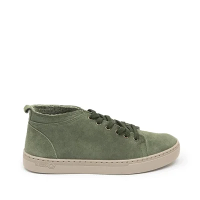 Botines Natural World 6721 verdes para hombre en serraje ecológico