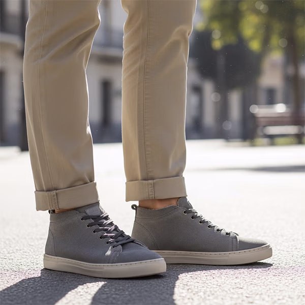 Botín ecológico Natural World gris serraje hombre puestos modelo