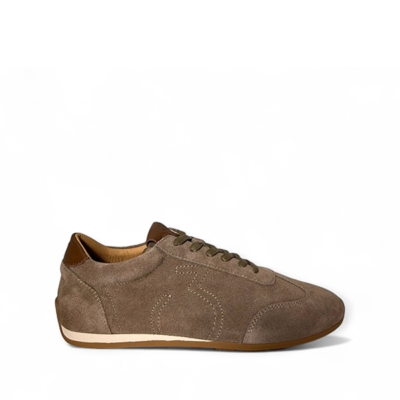 Zapatillas taupe de serraje para hombre Top 3 701