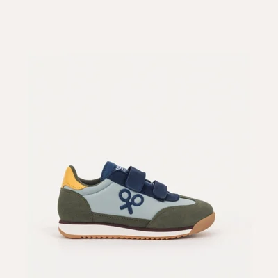 Zapatillas Silbon 133657 verdes con velcro