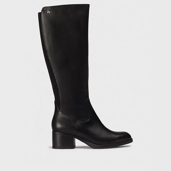 bota alta mujer negra Wonders G6250