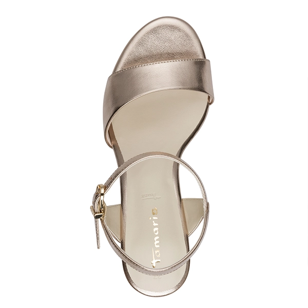 Sandalias con Tacón Doradas Mujer – Tamaris - Imagen 4