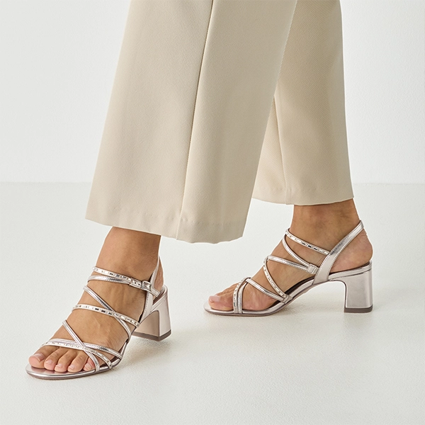 Sandalias con Tacón Doradas Mujer – Tamaris - Imagen 4