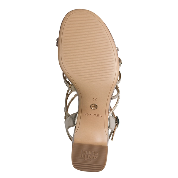 Sandalias con Tacón Doradas Mujer – Tamaris - Imagen 5