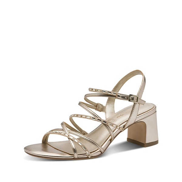 Sandalias con Tacón Doradas Mujer – Tamaris - Imagen 2