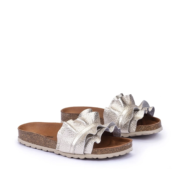 Sandalia Verbenas Oro Volante Cómoda - Imagen 4