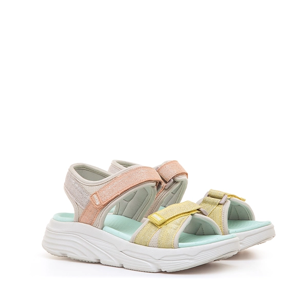 Sandalias mujer Mustang amarillo-malva - Imagen 2