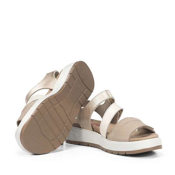 Sandalia Fluchos taupe piel confort - Imagen 3