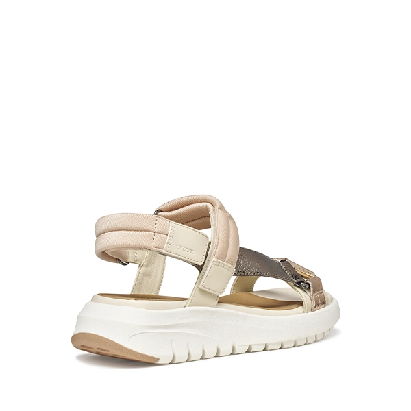 Sandalias mujer Geox beige elegantes verano - Imagen 2