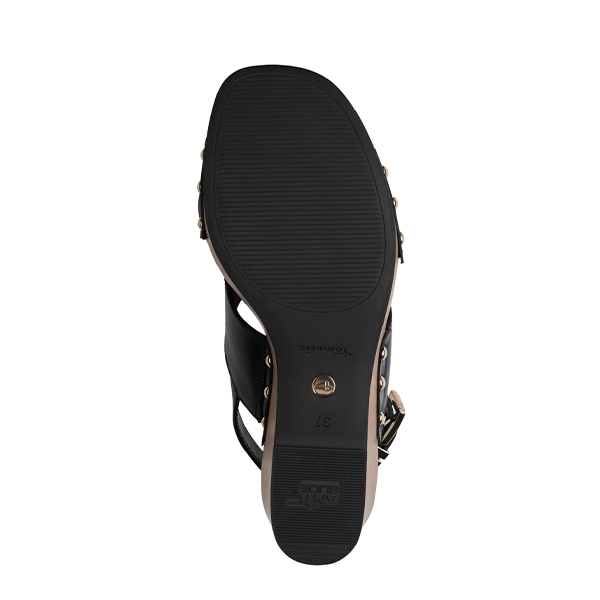 Sandalia Tamaris negra cuña alta - Imagen 7