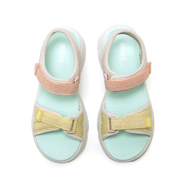 Sandalias mujer Mustang amarillo-malva - Imagen 5