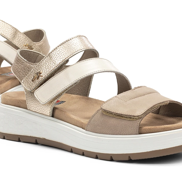 Sandalia Fluchos taupe piel confort - Imagen 5