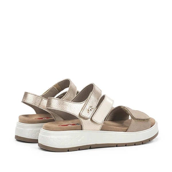 Sandalia Fluchos taupe piel confort - Imagen 2