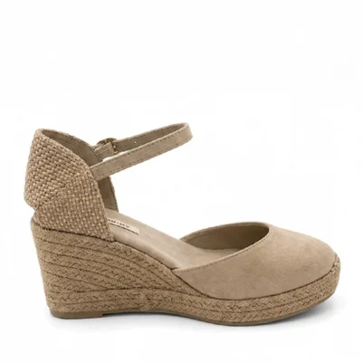 alpargatas cuña mujer Corina beige cómodas