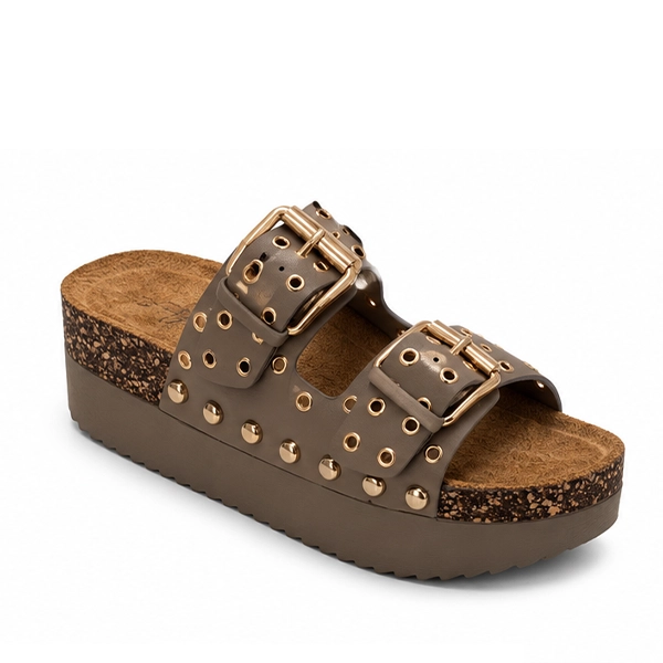 Sandalias bio Stay taupe plataforma - Imagen 6