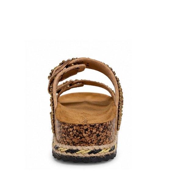 Sandalias bio Isteria camel pedrería - Imagen 4