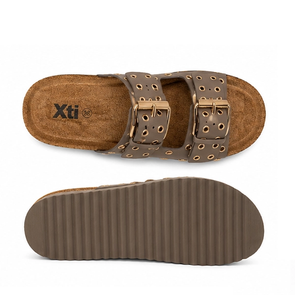 Sandalias bio Stay taupe plataforma - Imagen 4
