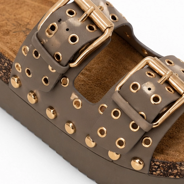 Sandalias bio Stay taupe plataforma - Imagen 3