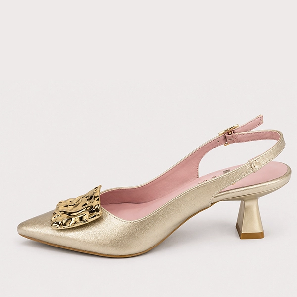 Zapato salón mujer Daniela Vega platino - Imagen 5