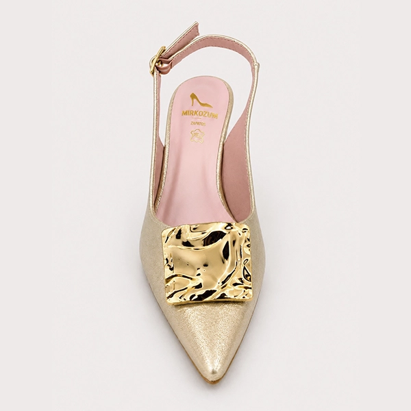 Zapato salón mujer Daniela Vega platino - Imagen 2