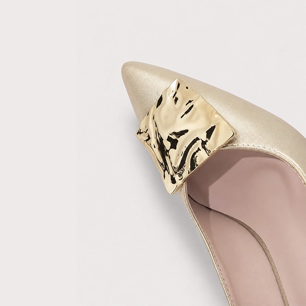 Zapato salón mujer Daniela Vega platino - Imagen 4