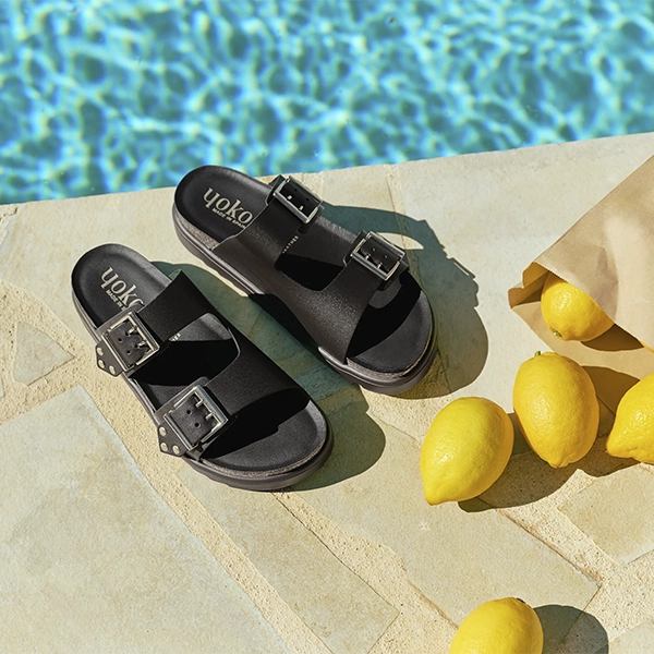 Sandalias bio Yokono marrón cuña - Imagen 2