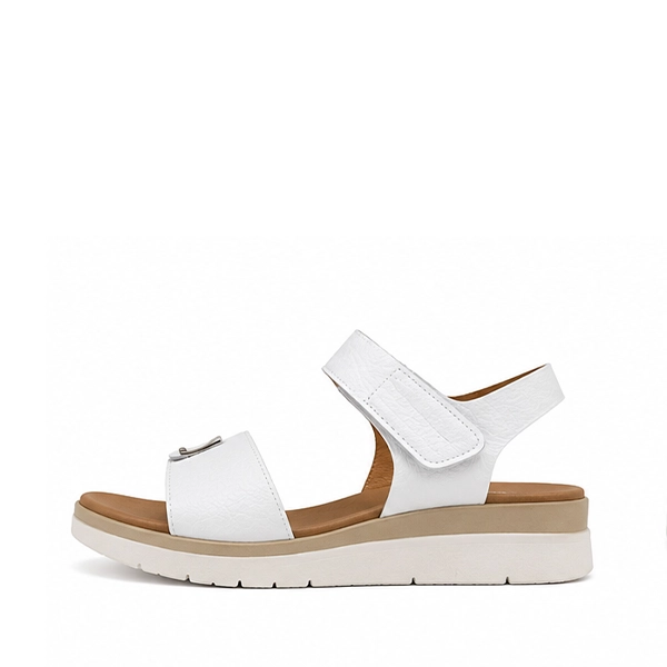 Sandalias cuña media blancas Oh My Sandals - Imagen 3