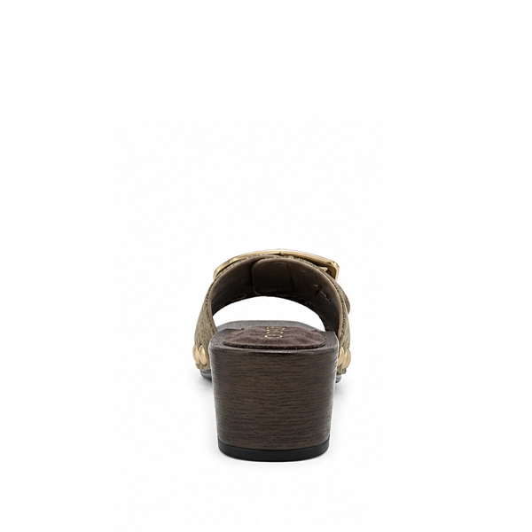 Zueco Top 3 Visón Tacón Efecto Madera - Imagen 4