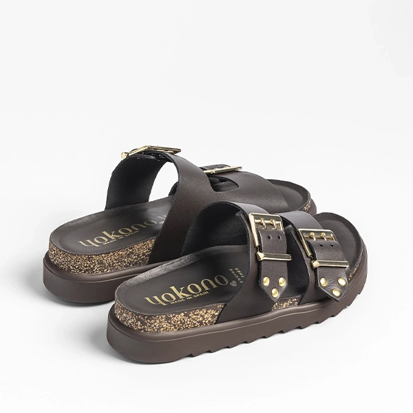 Sandalias bio Yokono marrón cuña - Imagen 5