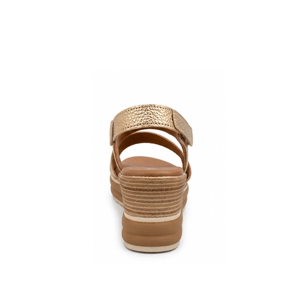 Sandalias cuña alta Oh My Sandals champán - Imagen 5